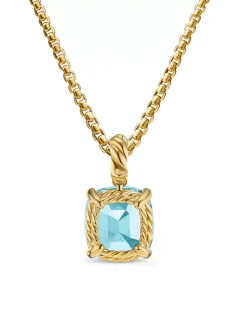 Marbella Pendant In 18k Yellow Gold With Citrine, 12mm