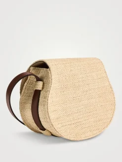 Marcie Raffia Saddle Bag