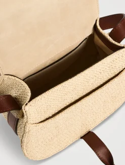 Marcie Raffia Saddle Bag