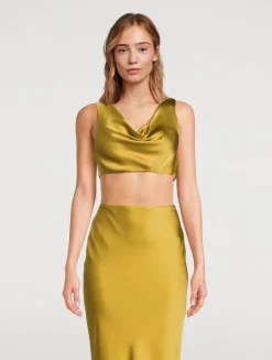 Maria Satin Crop Top