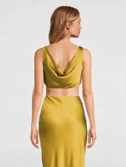 Maria Satin Crop Top