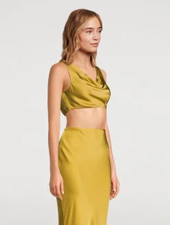 Maria Satin Crop Top