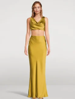 Maria Satin Crop Top