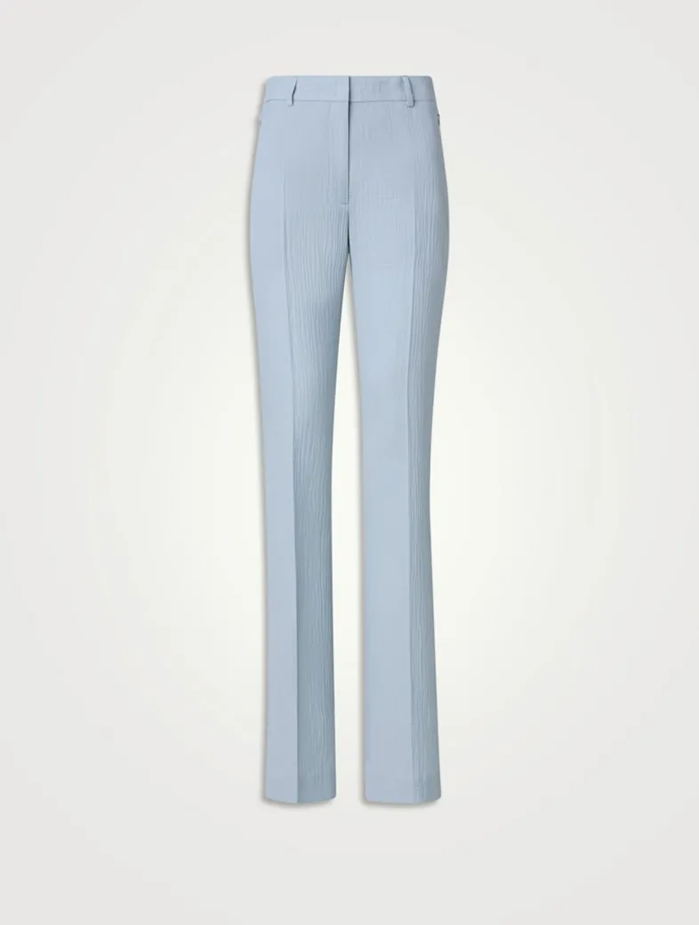 Marilyn Cotton Silk Stretch Bootcut Trousers