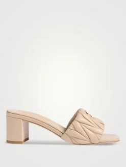 Matelassé Leather Mules