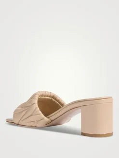 Matelassé Leather Mules