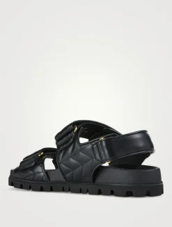 Matelassé Leather Sport Sandals