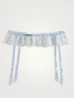 Mathilde Embroidered Garter Belt