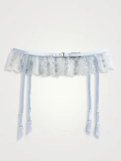 Mathilde Embroidered Garter Belt