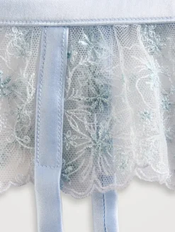 Mathilde Embroidered Garter Belt