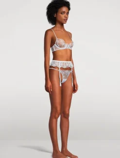 Mathilde Embroidered Garter Belt