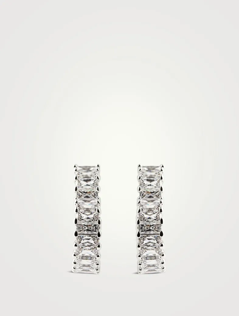 Matrix Crystal Hoop Earrings