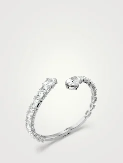 Matrix Mixed Cut Crystal Cuff Bracelet