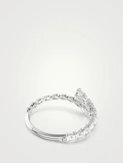 Matrix Mixed Cut Crystal Cuff Bracelet