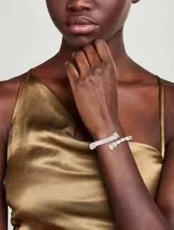 Matrix Mixed Cut Crystal Cuff Bracelet