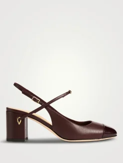 Mattia Leather Slingback Pumps