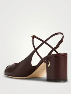 Mattia Leather Slingback Pumps