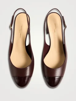 Mattia Leather Slingback Pumps