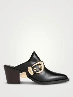 Maven Leather Western Mules