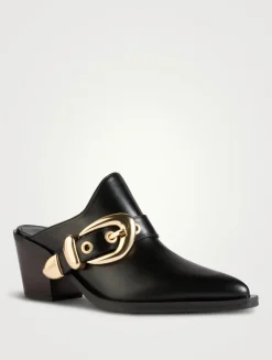 Maven Leather Western Mules