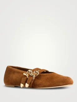 Maven Suede Mary Jane Ballet Flats