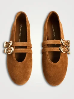 Maven Suede Mary Jane Ballet Flats