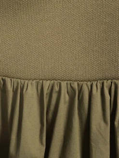 Mavo Mixed-Media Midi Dress