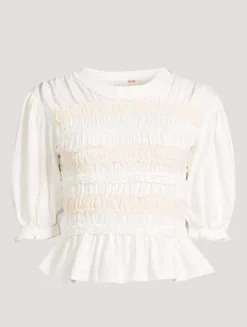 Maxey Smocked T-Shirt