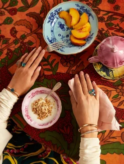 Maxi Nudo 18K White And Rose Gold Ring With Sky Blue Topaz And Diamonds