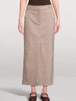 Maxine Plaid Pencil Skirt