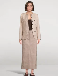 Maxine Plaid Pencil Skirt