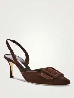 Maysli Suede Slingback Pumps