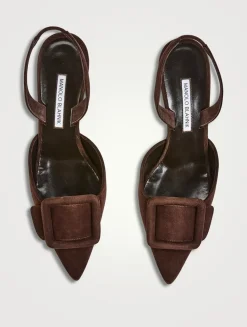 Maysli Suede Slingback Pumps