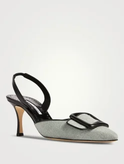 Mayslibi Wool Slingback Pumps