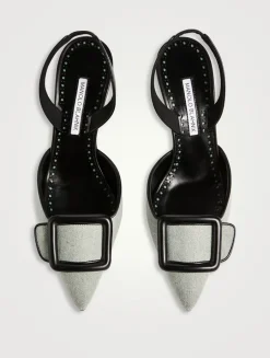 Mayslibi Wool Slingback Pumps