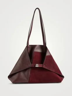 Medium Ai Leather And Suede Shoulder Bag
