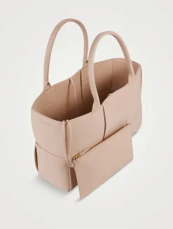 Medium Arco Leather Tote Bag