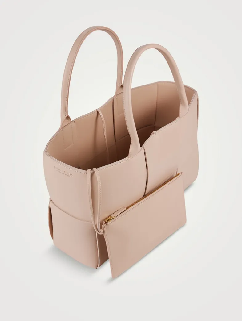 Medium Arco Leather Tote Bag
