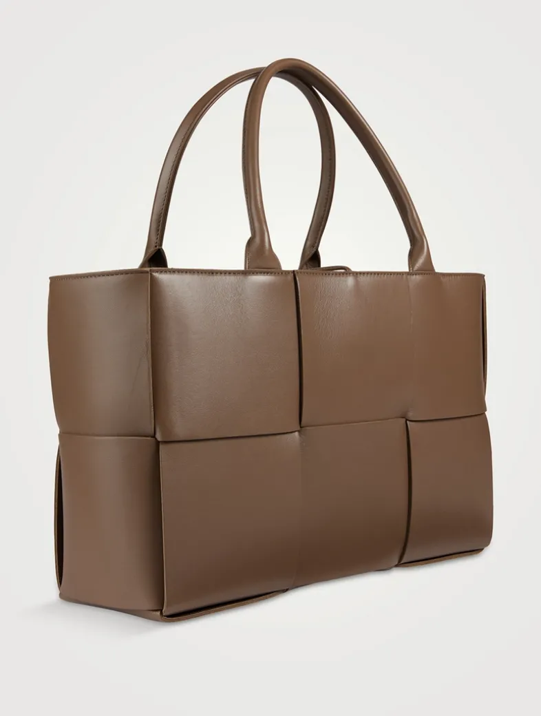 Medium Arco Leather Tote Bag