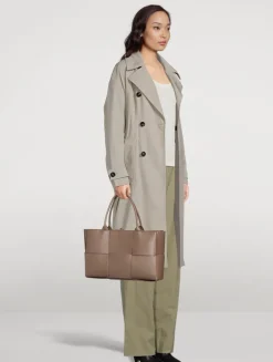 Medium Arco Leather Tote Bag