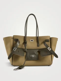 Medium Bel Air Canvas And Leather Tote Bag