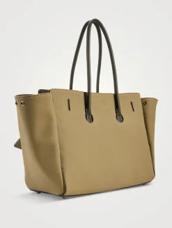 Medium Bel Air Canvas And Leather Tote Bag