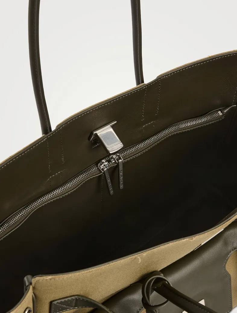 Medium Bel Air Canvas And Leather Tote Bag