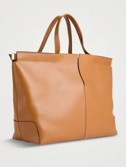Medium Di Leather Tote Bag