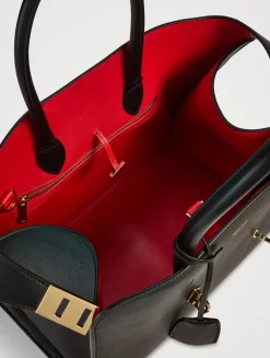 Medium Hug Bicolour Leather Satchel