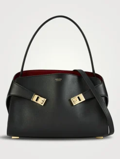 Medium Hug Bicolour Leather Satchel
