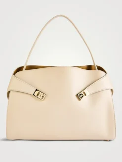 Medium Hug Soft Leather Satchel