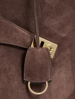 Medium Hug Suede Satchel