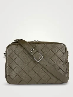 Medium Intrecciato Leather Camera Bag