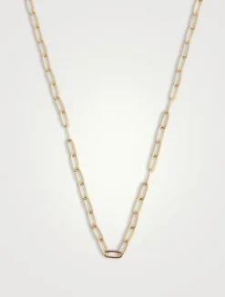 Medium 14K Gold Paper Clip Chain Necklace